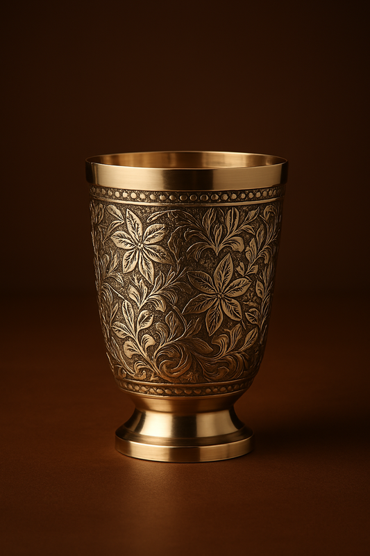 Premium Brass Drinking Glass – Traditional Ayurvedic Drinkware